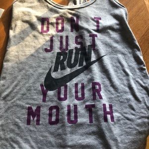 Nike XS tank Don’t just run your mouth